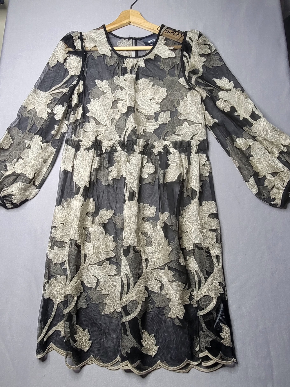 Maeve By Anthropologie Women's Floral Mini Dress in Black & Cream Size XS